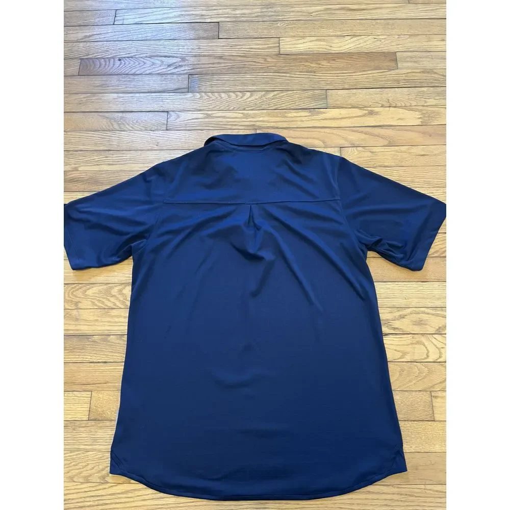Nike Elite Dri Fit West Virginia Mountaineers WVU Blue Golf Polo‎ Men's Medium